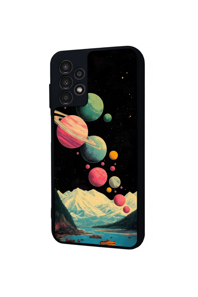 Samsung Galaxy A23 Uyumlu Uzay Tasarımlı Glossy Premium Kılıf