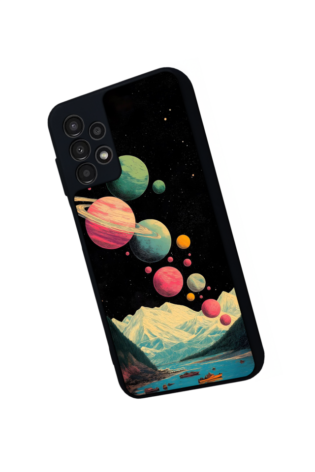 Samsung Galaxy A23 Uyumlu Uzay Tasarımlı Glossy Premium Kılıf