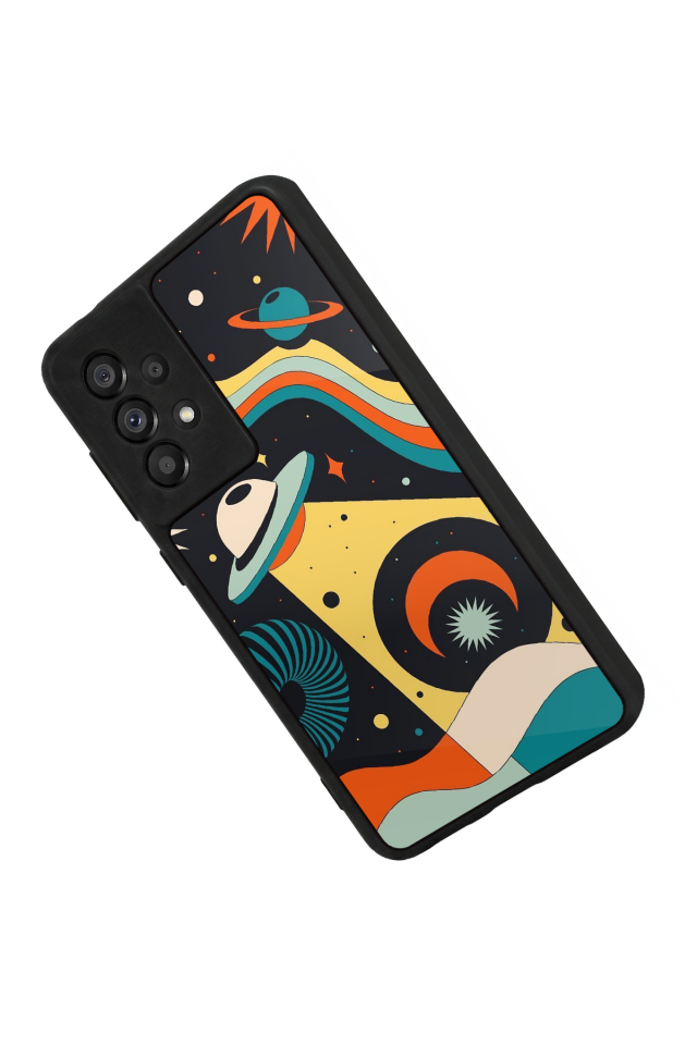 Samsung Galaxy A73 Uyumlu Uzay Tasarımlı Glossy Premium Kılıf