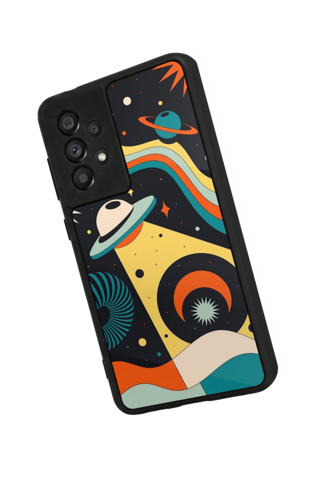 Samsung Galaxy A73 Uyumlu Uzay Tasarımlı Glossy Premium Kılıf