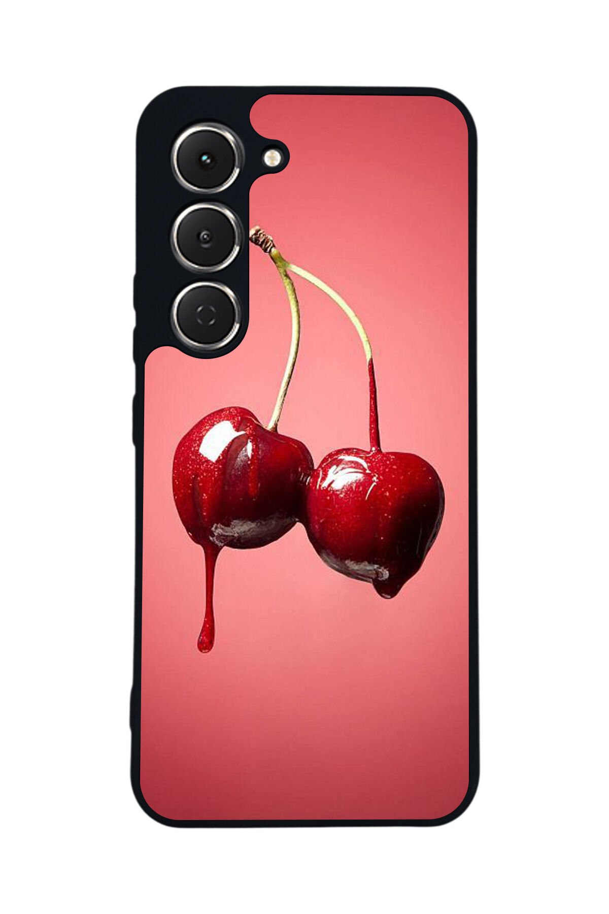 Tecno Spark 40 Pro Uyumlu Kiraz Tasarımlı Glossy Premium Kılıf