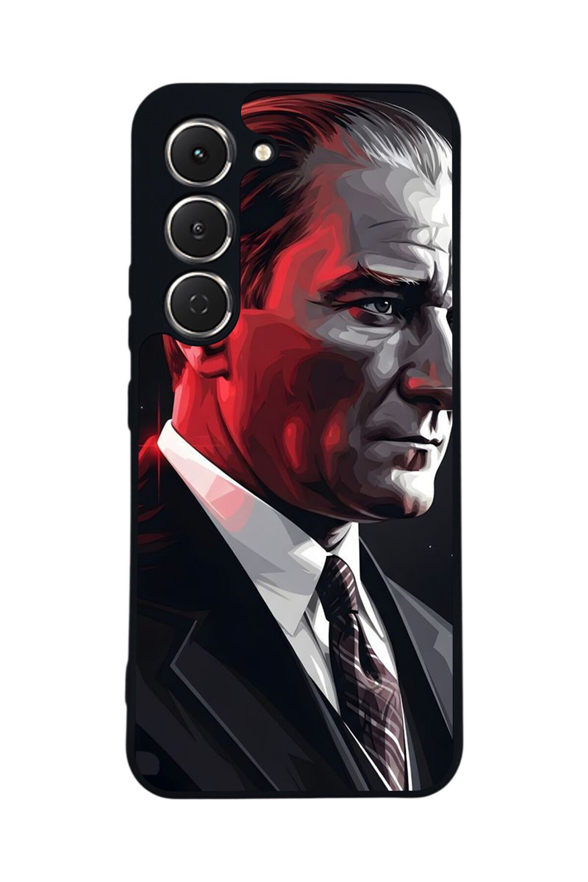 Tecno Spark 40 Pro Uyumlu Mustafa Kemal Ataturk Tasarımlı Glossy Premium Kılıf