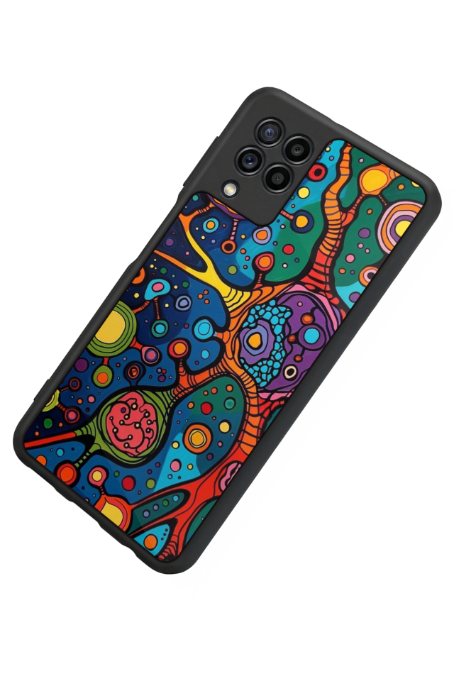 Samsung Galaxy M32 Uyumlu Abstract Tasarımlı Glossy Premium Kılıf