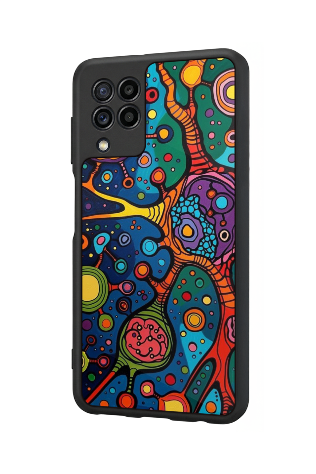 Samsung Galaxy M32 Uyumlu Abstract Tasarımlı Glossy Premium Kılıf