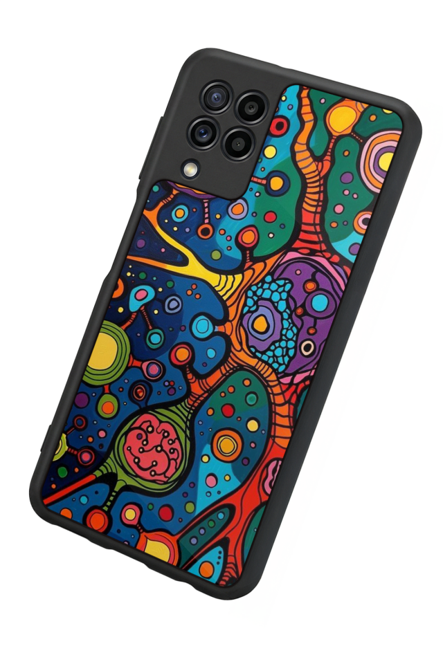 Samsung Galaxy M32 Uyumlu Abstract Tasarımlı Glossy Premium Kılıf