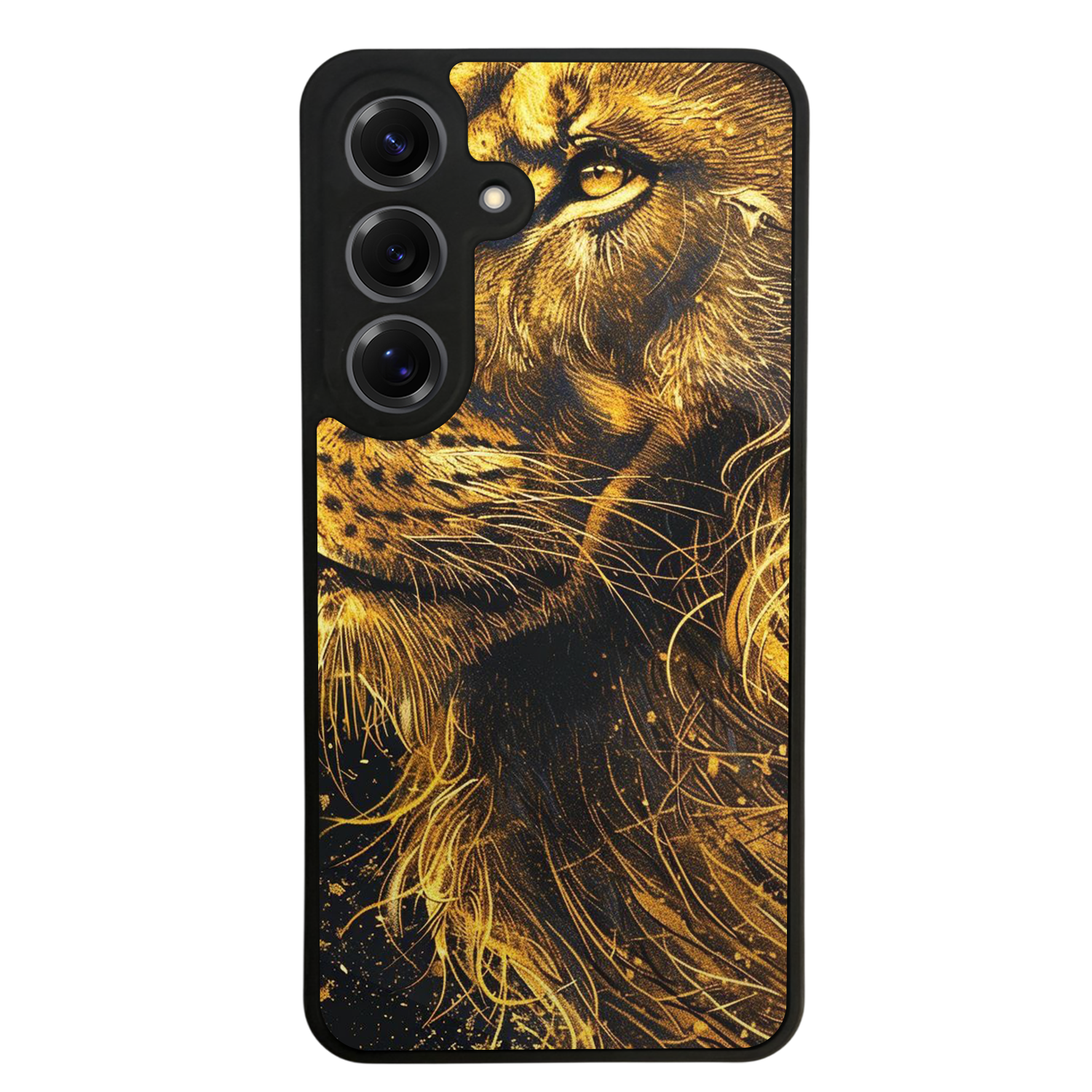 Samsung Galaxy S25 Uyumlu Aslan Tasarımlı Glossy Premium Kılıf