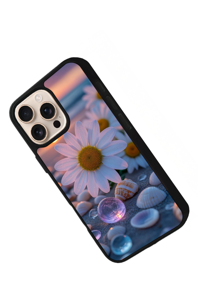 iPhone 16 Pro Max Uyumlu Cicek Tasarımlı Glossy Premium Kılıf