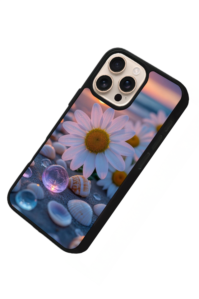 iPhone 16 Pro Max Uyumlu Cicek Tasarımlı Glossy Premium Kılıf