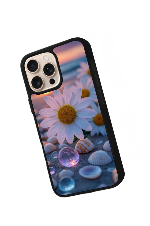 iPhone 16 Pro Max Uyumlu Cicek Tasarımlı Glossy Premium Kılıf