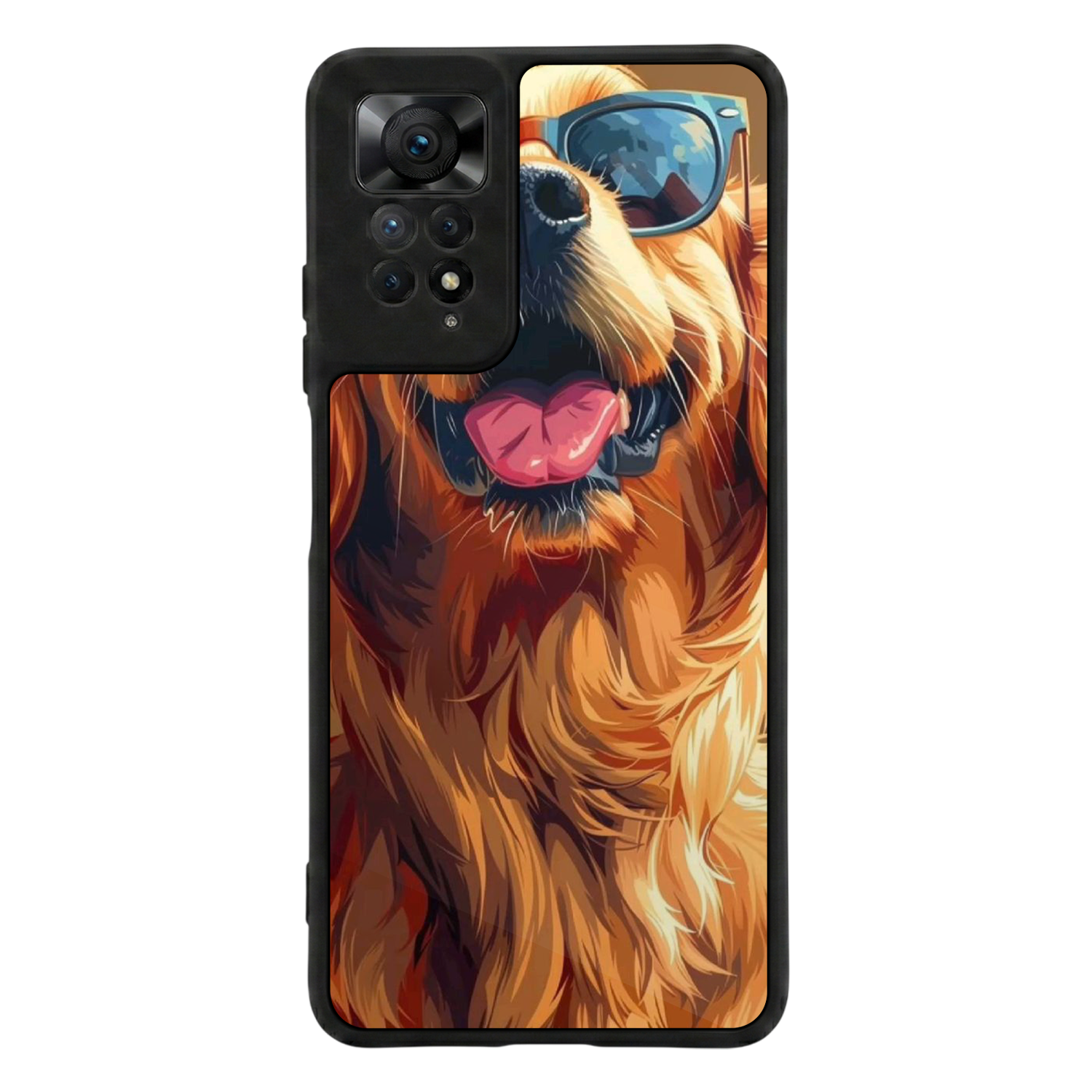 Xiaomi Redmi Note 12 Pro Uyumlu Golden Kopek Tasarımlı Glossy Premium Kılıf