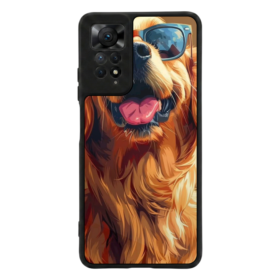 Xiaomi Redmi Note 12 Pro Uyumlu Golden Kopek Tasarımlı Glossy Premium Kılıf