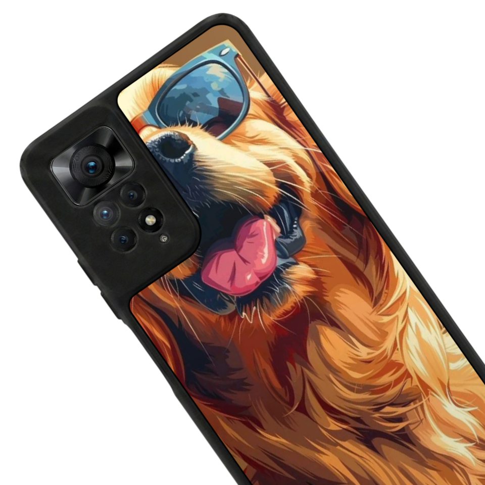 Xiaomi Redmi Note 12 Pro Uyumlu Golden Kopek Tasarımlı Glossy Premium Kılıf