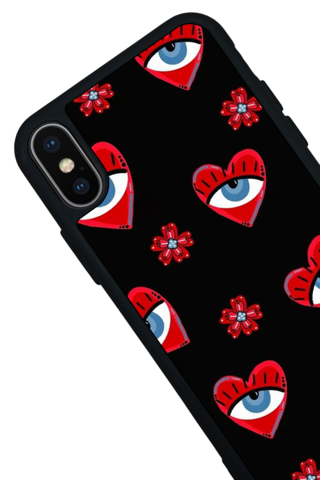 iPhone X/ XS Uyumlu Göz Tasarımlı Glossy Premium Kılıf