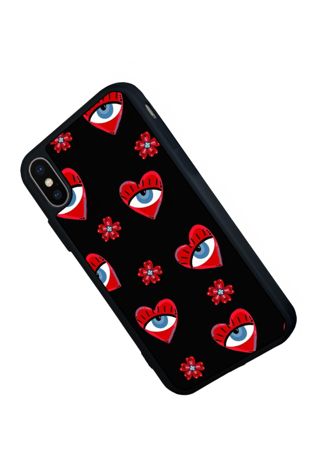 iPhone X/ XS Uyumlu Göz Tasarımlı Glossy Premium Kılıf