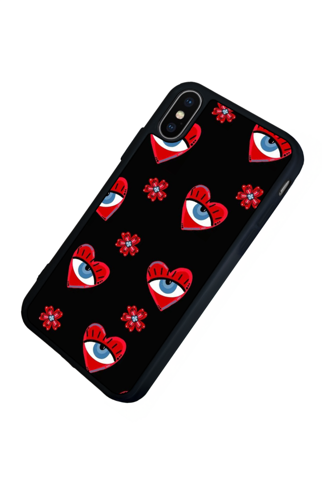 iPhone X/ XS Uyumlu Göz Tasarımlı Glossy Premium Kılıf
