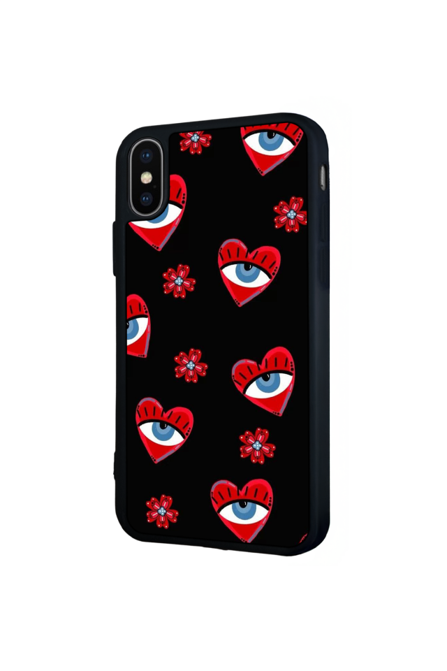 iPhone X/ XS Uyumlu Göz Tasarımlı Glossy Premium Kılıf