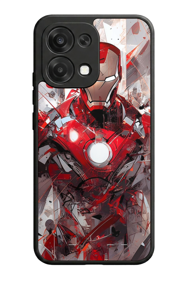 Oppo A6 Pro Uyumlu Iron Man ( Demir Adam ) Tasarımlı Glossy Premium Kılıf