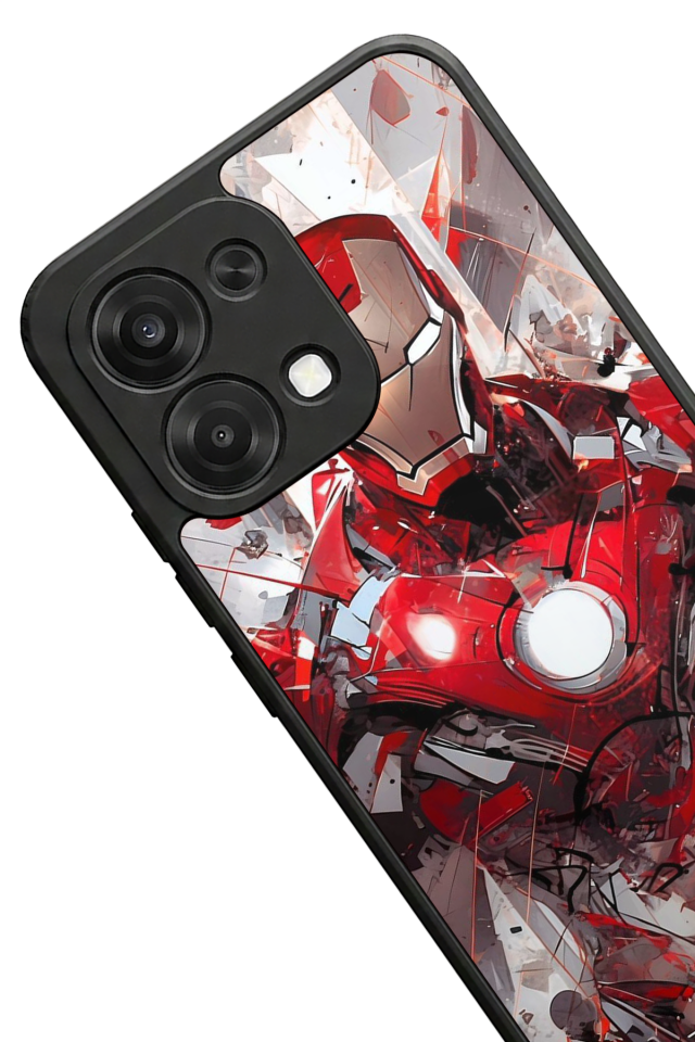 Oppo A6 Pro Uyumlu Iron Man ( Demir Adam ) Tasarımlı Glossy Premium Kılıf