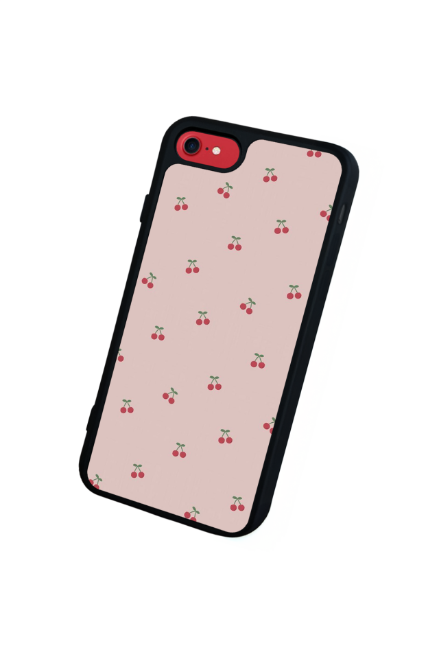 iPhone 8 Uyumlu Kiraz Tasarımlı Glossy Premium Kılıf