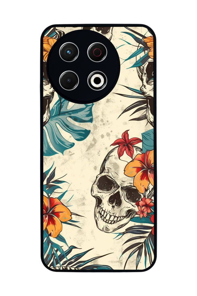 Tecno Spark 30 Pro Uyumlu KuruKafa Tasarımlı Glossy Premium Kılıf