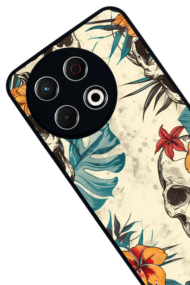 Tecno Spark 30 Pro Uyumlu KuruKafa Tasarımlı Glossy Premium Kılıf