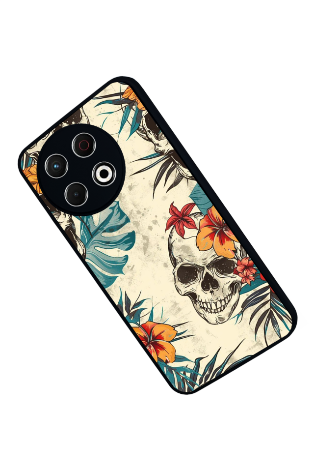 Tecno Spark 30 Pro Uyumlu KuruKafa Tasarımlı Glossy Premium Kılıf