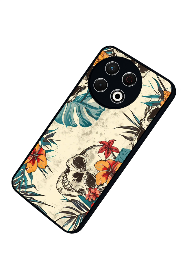 Tecno Spark 30 Pro Uyumlu KuruKafa Tasarımlı Glossy Premium Kılıf