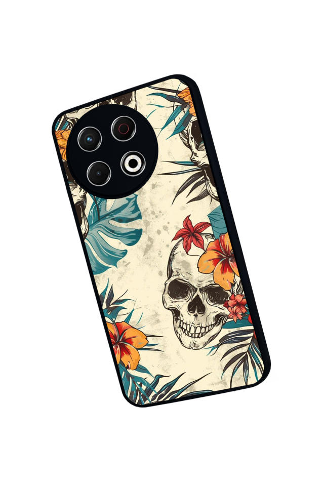 Tecno Spark 30 Pro Uyumlu KuruKafa Tasarımlı Glossy Premium Kılıf