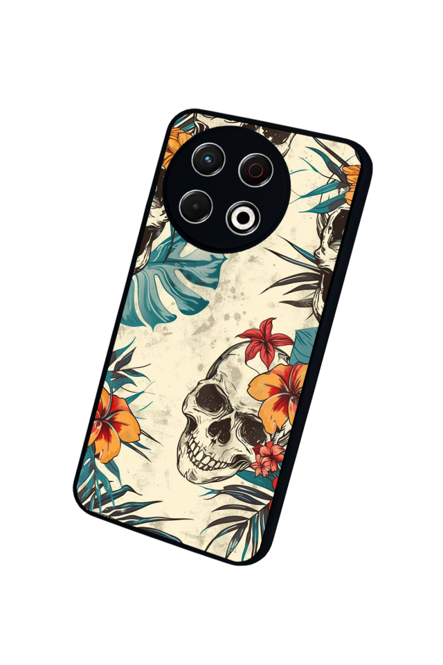 Tecno Spark 30 Pro Uyumlu KuruKafa Tasarımlı Glossy Premium Kılıf