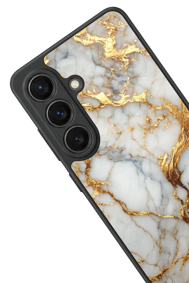 Samsung Galaxy S26 Uyumlu Mermer Marble Tasarımlı Glossy Premium Kılıf