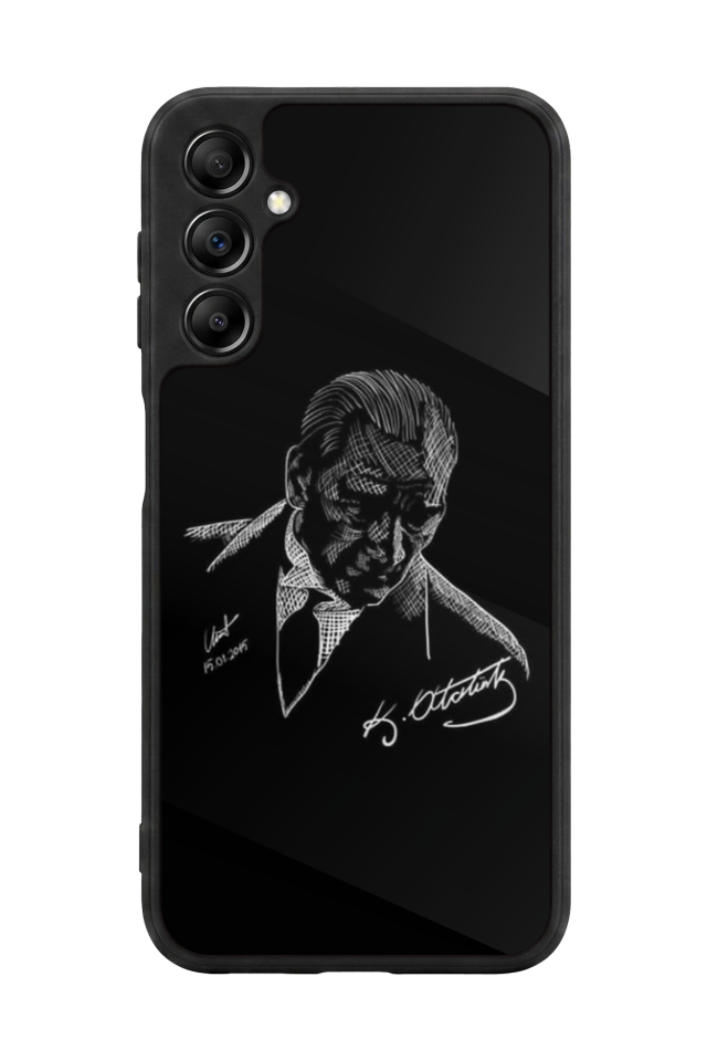 Samsung Galaxy A14 Uyumlu Mustafa Kemal Ataturk Tasarımlı Glossy Premium Kılıf