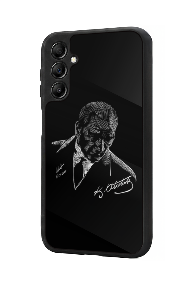 Samsung Galaxy A14 Uyumlu Mustafa Kemal Ataturk Tasarımlı Glossy Premium Kılıf