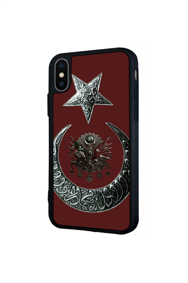 iPhone X/ XS Uyumlu Osmanli Tugrasi Tasarımlı Glossy Premium Kılıf