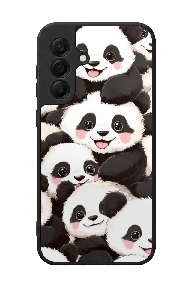 Samsung Galaxy A17 Uyumlu Panda Tasarımlı Glossy Premium Kılıf