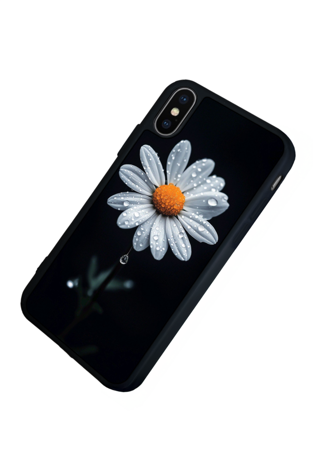 iPhone XS Max Uyumlu Papatya Tasarımlı Glossy Premium Kılıf