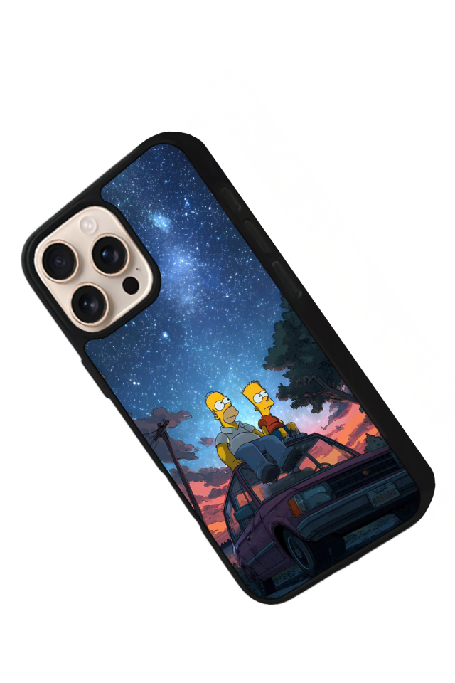 iPhone 16 Pro Uyumlu The Simpsons Tasarımlı Glossy Premium Kılıf