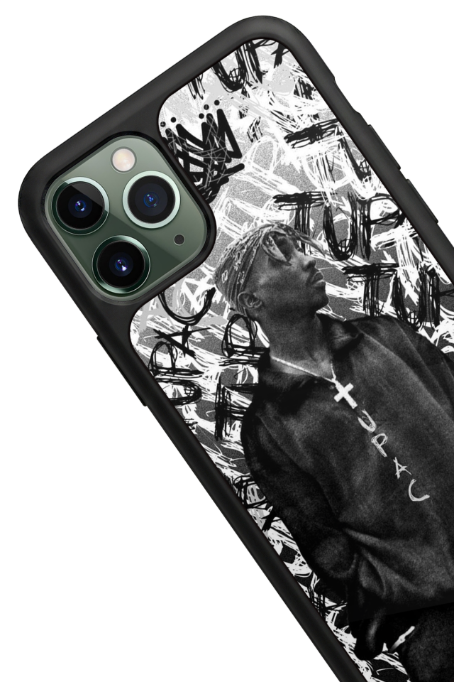 iPhone 11 Pro Max Uyumlu Tupac Tasarımlı Glossy Premium Kılıf