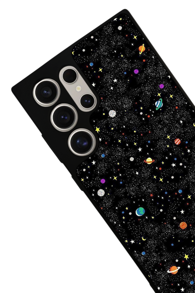 Samsung Galaxy S22 Ultra Uyumlu Uzay Tasarımlı Glossy Premium Kılıf