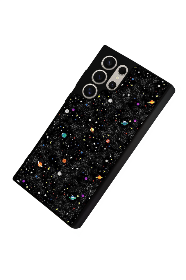 Samsung Galaxy S22 Ultra Uyumlu Uzay Tasarımlı Glossy Premium Kılıf