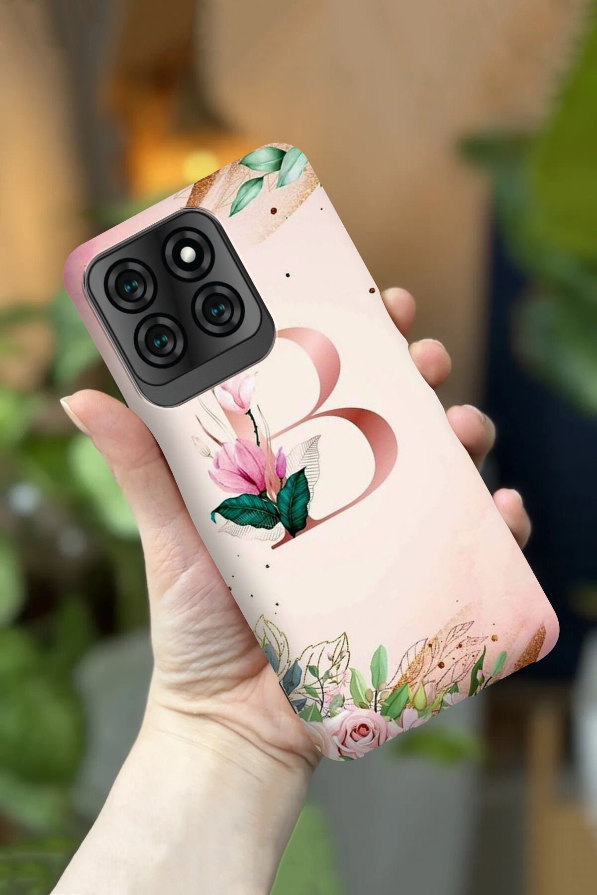 Reeder S71 Uyumlu Kamera Korumalı B Harfi Desenli HD Baskılı Silikon Kılıf