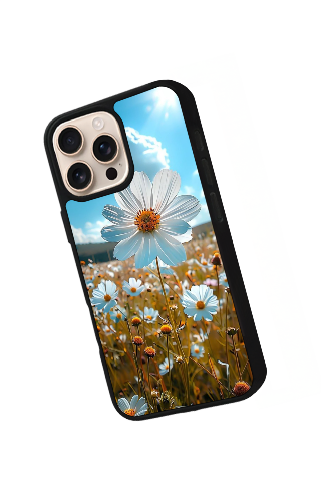 iPhone 16 Pro Max Uyumlu Cicek Tasarımlı Glossy Premium Kılıf
