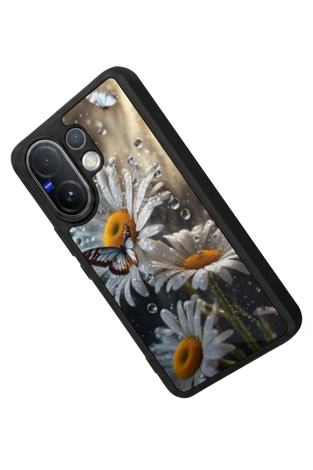 Vivo V60 Uyumlu Cicek Tasarımlı Glossy Premium Kılıf