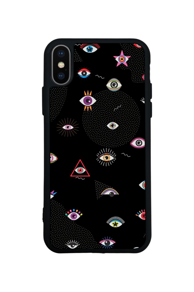 iPhone X/ XS Uyumlu Göz Tasarımlı Glossy Premium Kılıf