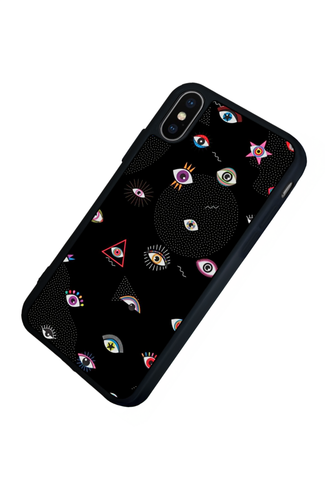 iPhone X/ XS Uyumlu Göz Tasarımlı Glossy Premium Kılıf