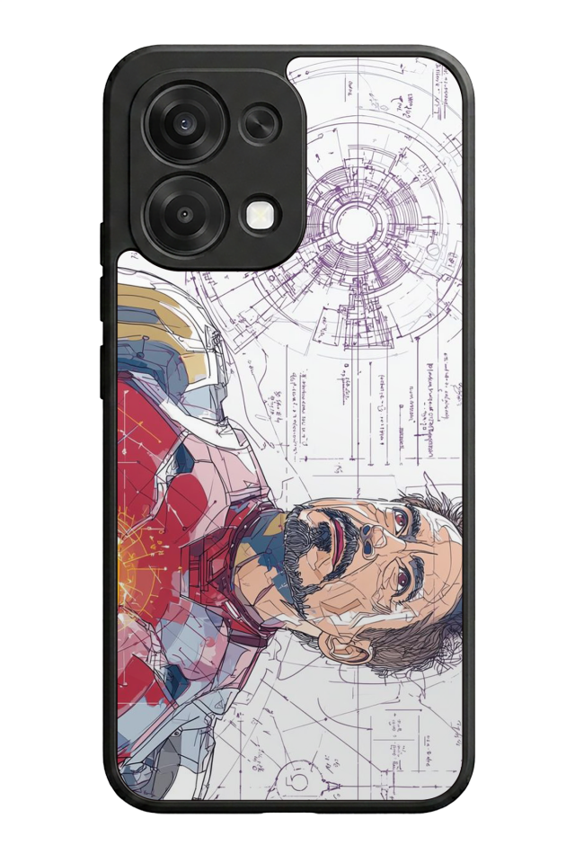 Oppo A6 Pro Uyumlu Iron Man ( Demir Adam ) Tasarımlı Glossy Premium Kılıf