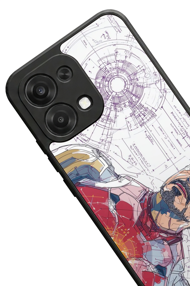 Oppo A6 Pro Uyumlu Iron Man ( Demir Adam ) Tasarımlı Glossy Premium Kılıf