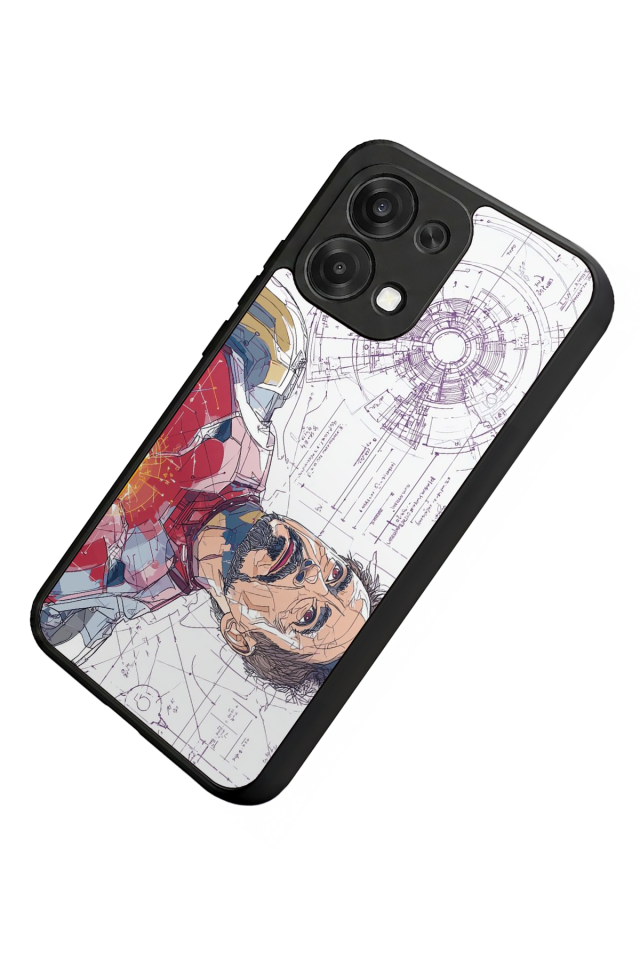 Oppo A6 Pro Uyumlu Iron Man ( Demir Adam ) Tasarımlı Glossy Premium Kılıf