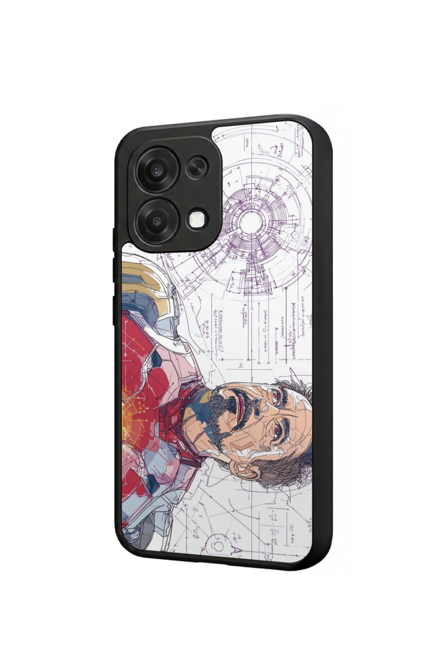 Oppo A6 Pro Uyumlu Iron Man ( Demir Adam ) Tasarımlı Glossy Premium Kılıf