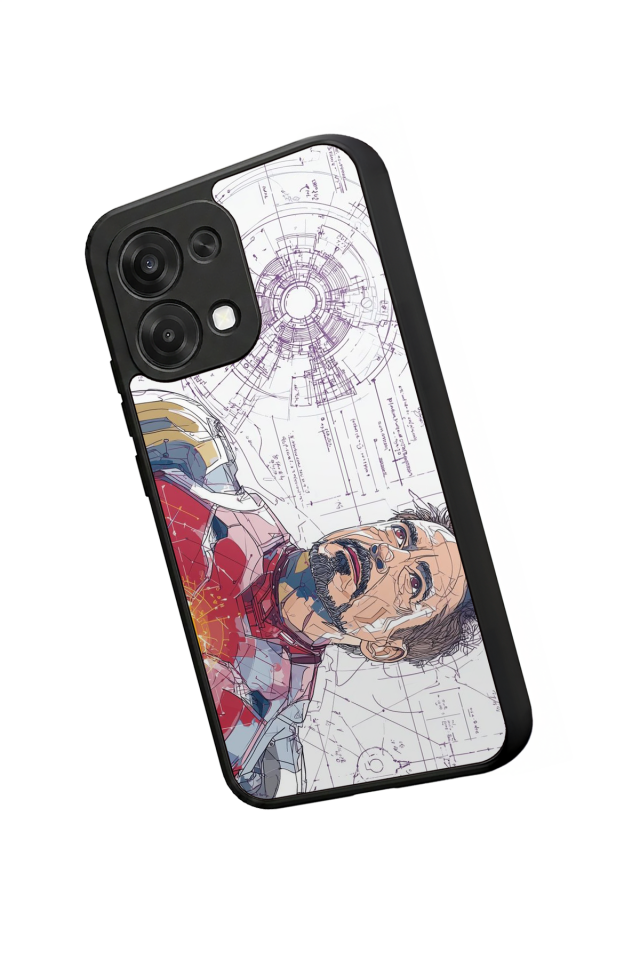 Oppo A6 Pro Uyumlu Iron Man ( Demir Adam ) Tasarımlı Glossy Premium Kılıf