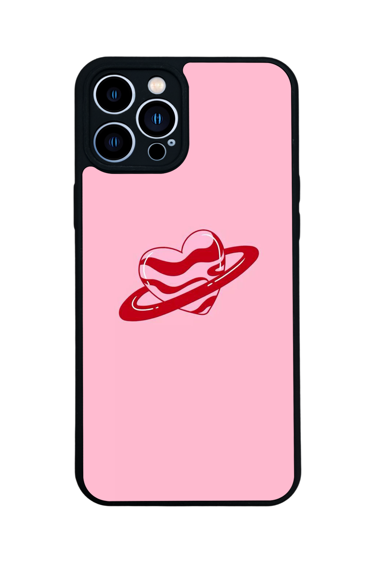 iPhone 13 Pro Max Uyumlu Kalp Love Tasarımlı Glossy Premium Kılıf